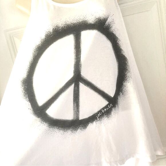 JOE BOXER Peace Sign Racerback Tank Top Womens Large - Picture 3 of 7